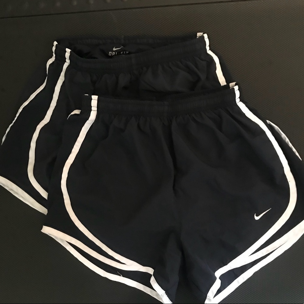 2 Pairs Nike Dri-Fit Shorts Black XS